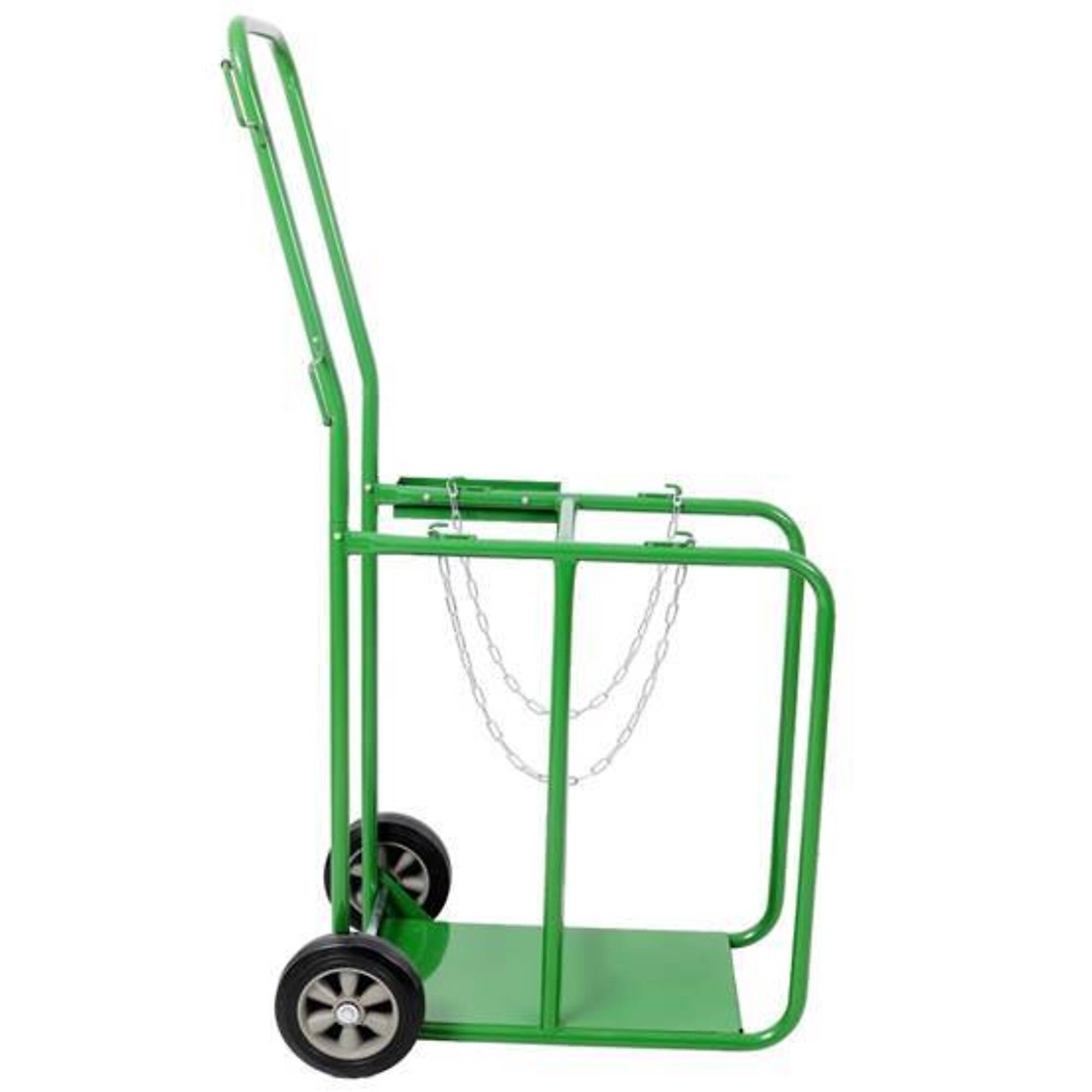 Welding Cylinder Hand Truck 8" wheels 440 lbs. capacity, green, BAC-W465P409985